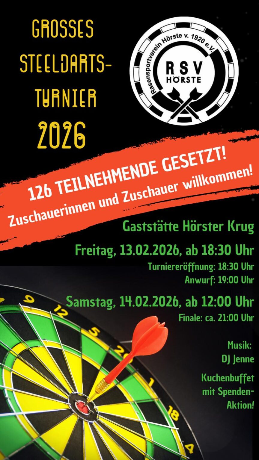 Flyer Steeldart Einladungstunier 2026